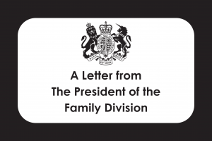 Read more about the article A Letter from The President of the Family Division